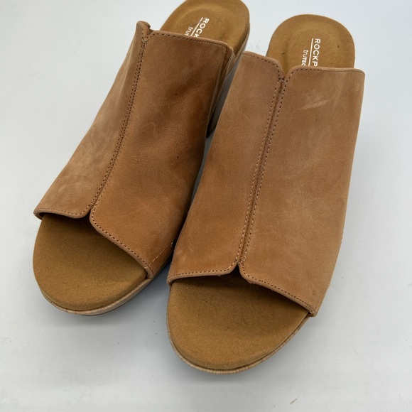 Rockport Shoes - Rockport Tan Open-Toe Slide Sandals for Women